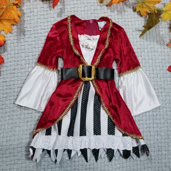 Too Cute To Spook Other - Halloween 12-18m red pirate princess dress costume